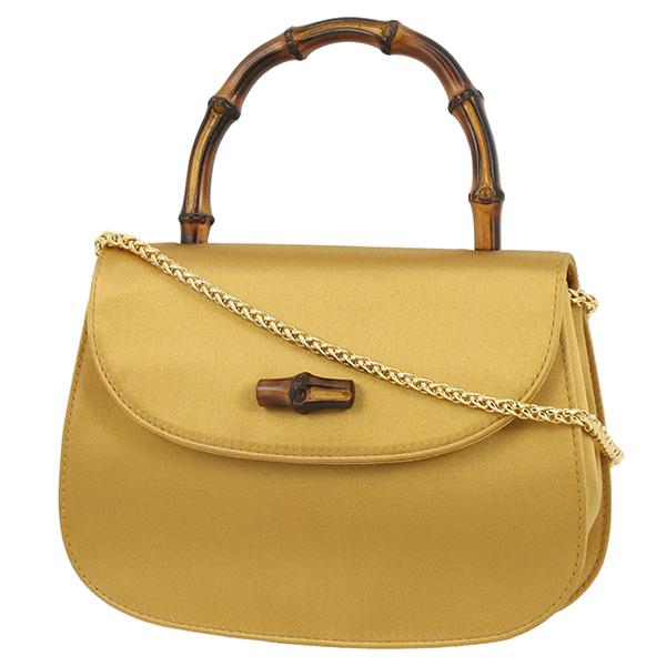GUCCI（グッチ） ハンドバッグ ショルダーバッグ バンブー サテン
