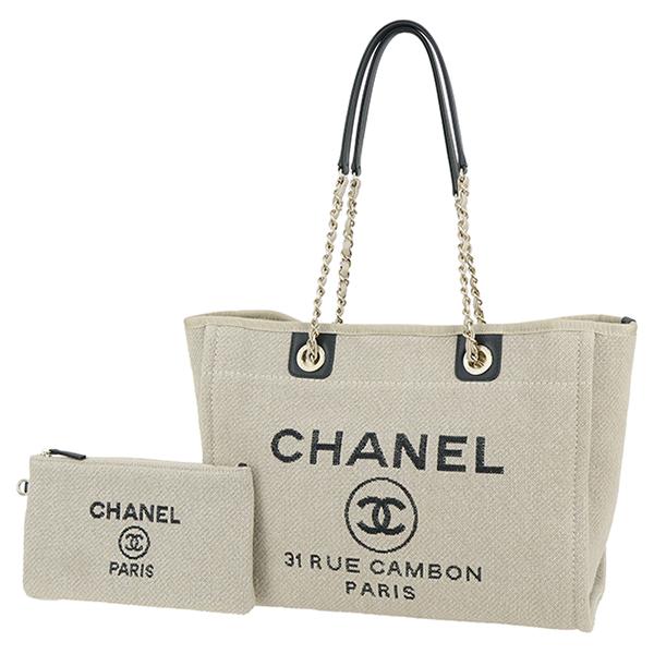 Deauville シャネル トートバッグ ドーヴィル MM ショッピングバッグ