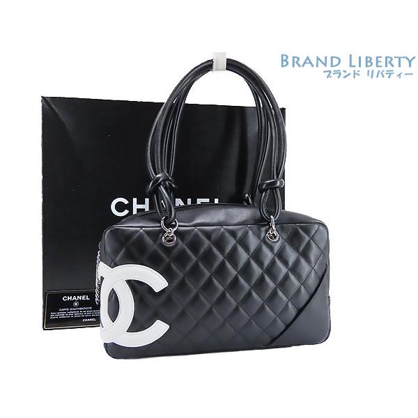 CAMBON 新品同様 シャネル CHANEL カンボンライン ボーリングバッグ