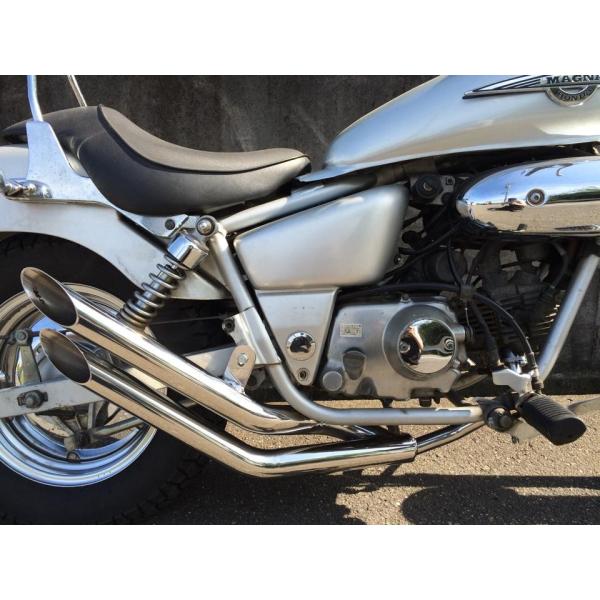 ホンダ（HONDA） ステンレス製ツインスラッシュカットWマフラー/マグナ