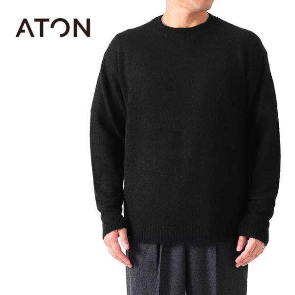 ATON エイトン アルパカウール クルーネック セーター KRAGIW0802