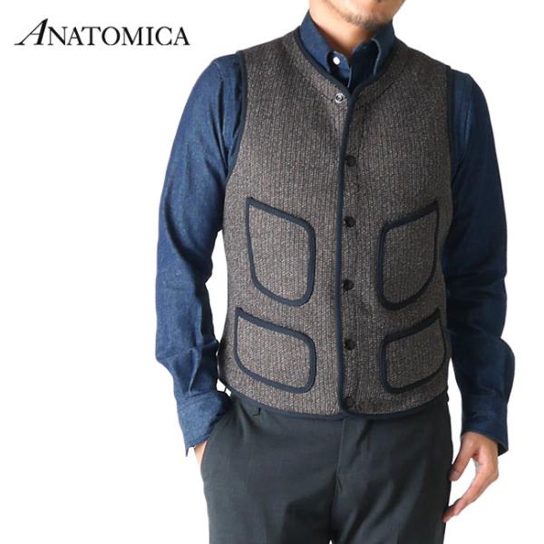 ANATOMICA（アナトミカ） ビーチクロス ウールベスト ジレ 530-522-08