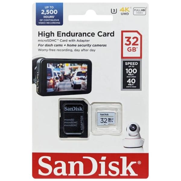 ドライブレコーダー対応・サンディスク高耐久32GB【microSDHCカード