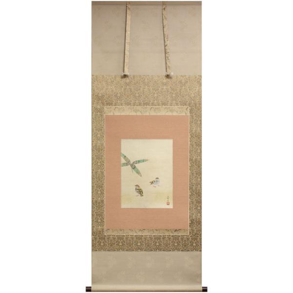 河原勇夫「池邊の鶴」掛け軸 【公式通販】