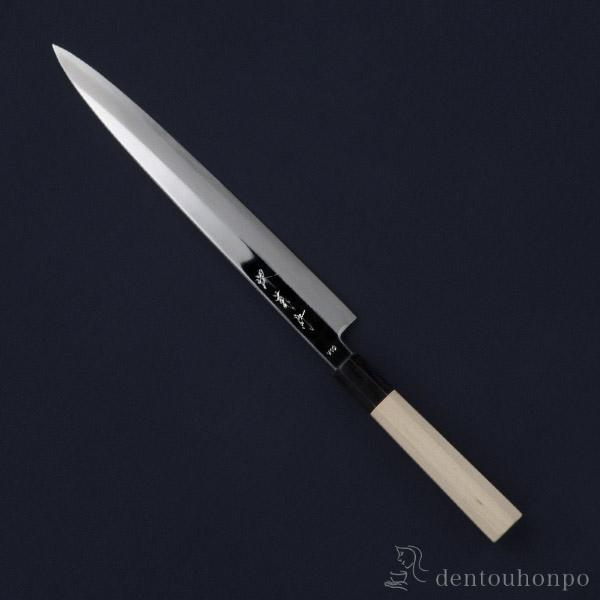 和包丁 堺菊守 極 V10鏡面（朴八角柄） 柳刃 300mm 1本 名入れ彫刻無料