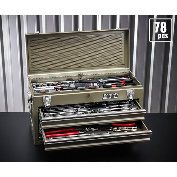 KTC KTC SK37820XODEM 9.5sq. 78点工具セット オリーブドラブ