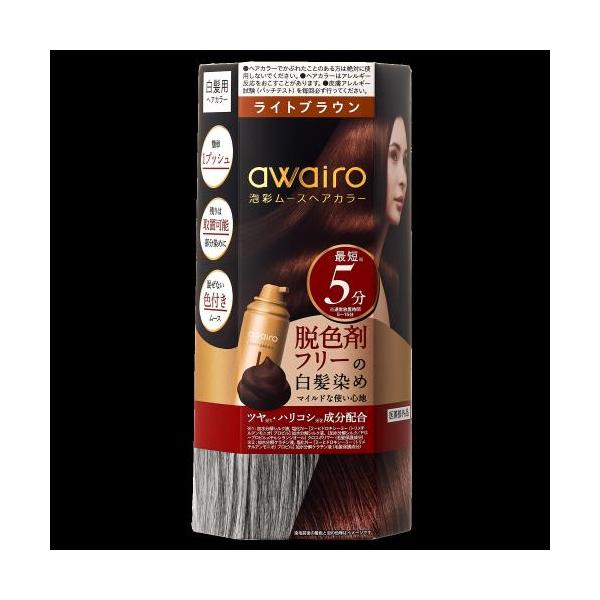 I−ne アワイロ ムースヘアカラー ライトブラウン 80g awairo