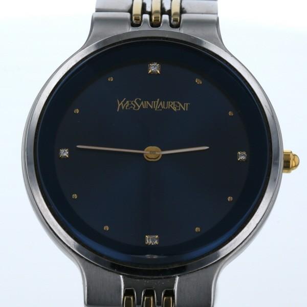 イヴサンローラン YSL NOEL'98 8N0436 4P クオーツ ブルー 文字盤 2針