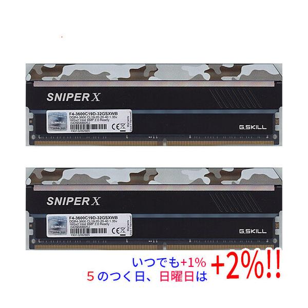 G.SKILL 【中古】G.Skill デスクトップ用 F4-3600C19D-32GSXWB DDR4