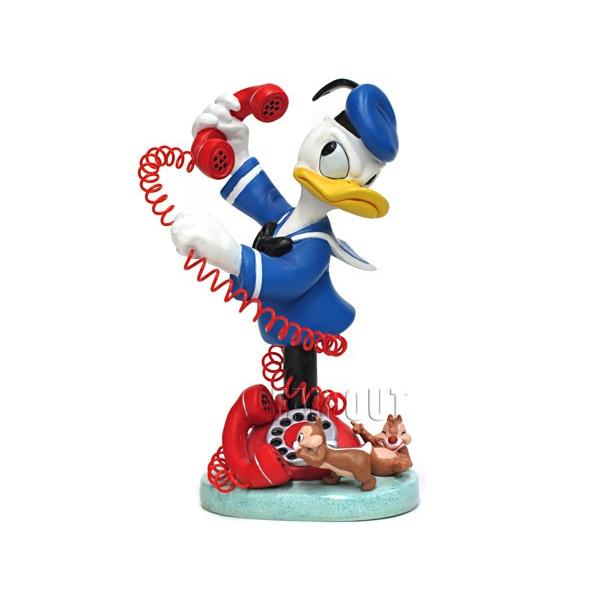 ドナルド・ダック w/チップ&デール 電話 ミニバスト 胸像 フィギュア