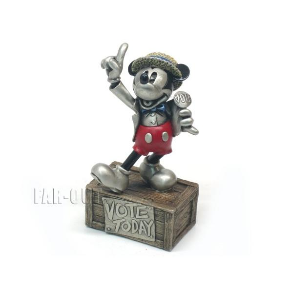 ミッキー ピューター製 フィギュアリン VOTE TODAY 大統領選挙