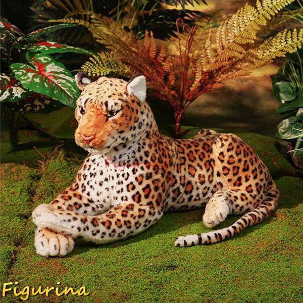 ヒョウ 本物そっくり リアルな豹縫い包み おもちゃ うつ伏せ姿