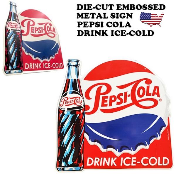 PEPSI（ペプシ） ペプシコーラグッズ ブリキ看板 アメリカン PEPSI