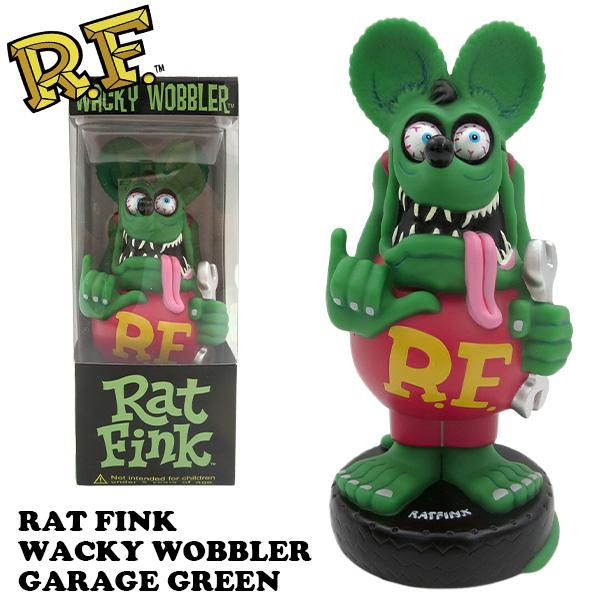 RAT FINK（ラットフィンク） フィギュア ガレージ グリーン ボビング