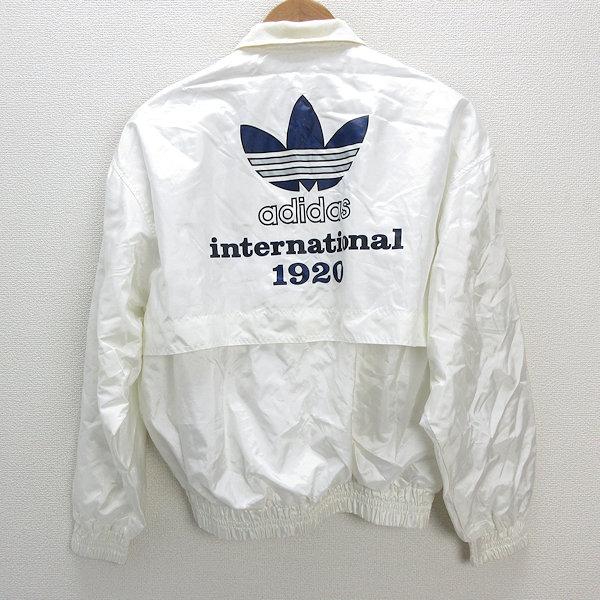 y□オールド アディダス/ADIDAS ナイロンジャケットJKT□白【メンズL