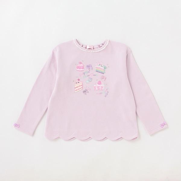 mezzo piano メゾピアノ スウィーツ裾スカラップトレーナー 90 100 110