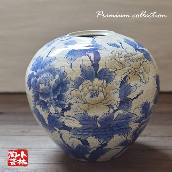 花器 伊万里 鍋島焼 虎仙窯 貫入牡丹 水盤 S-7 : 小林陶芸 - 通販