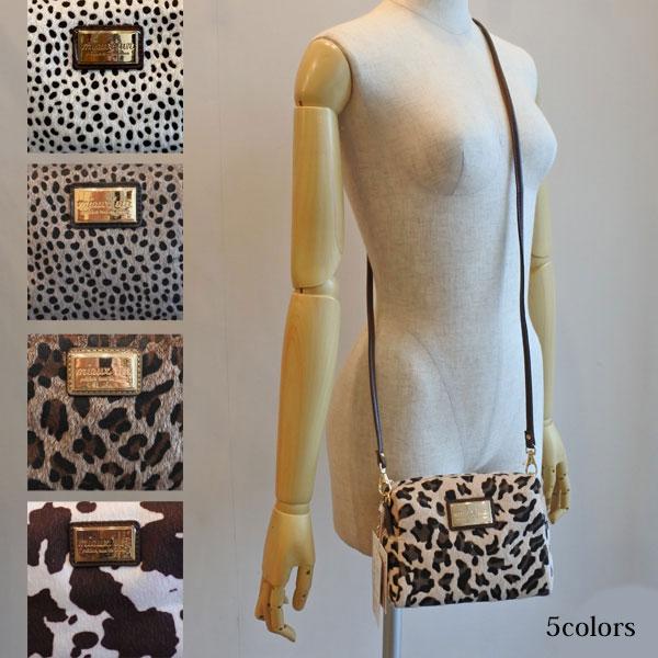 2WAYミニショルダーバッグ ポーチ 軽量 アニマル ヒョウ柄 コンパクト
