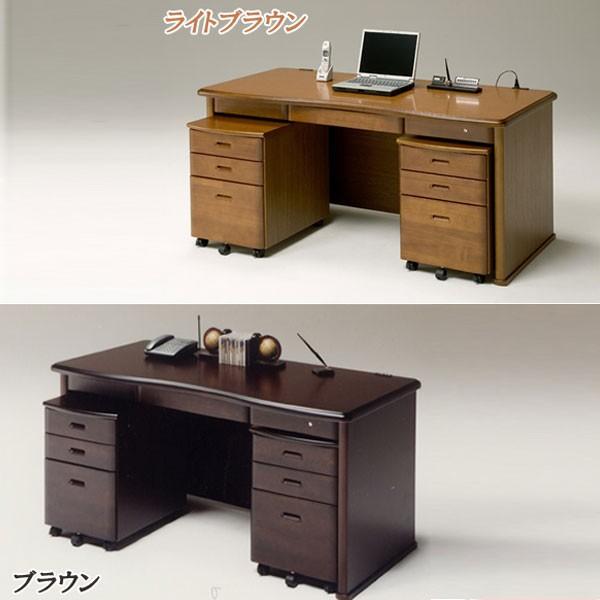 両袖机 デスク 国産 高級机 無垢 書斎デスク 155 高級デスク 無垢材