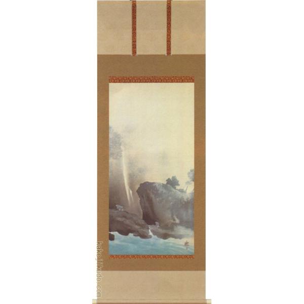 掛け軸 横山大観 作 『 鼬 』絹本 名品 複製 希少 軸装 茶道具 掛軸