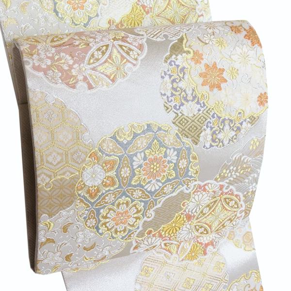 袋帯 シルバー 銀色 志都香 正絹 仕立て付き 帯 フォーマル お茶会