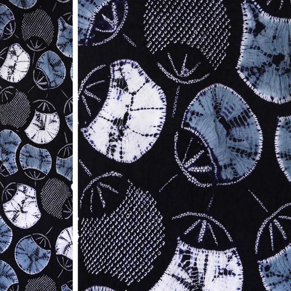 伝統工芸品 有松絞り 絞り浴衣反物 「うちわ」 有松・鳴海絞 女性浴衣