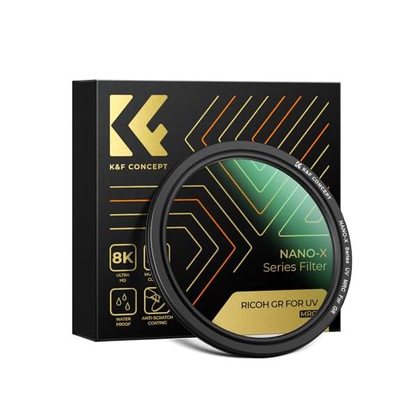 K&F CONCEPT UVフィルター Ricoh GR II III IIIx HDF GR4 対応 保護