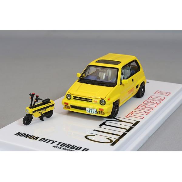 ミニカー/完成品 イノモデル 1/64 ホンダ シティ ターボII イエロー