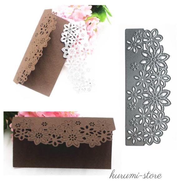 カッティングダイ ダイカット型 エッジ 花 スクラップブッキング
