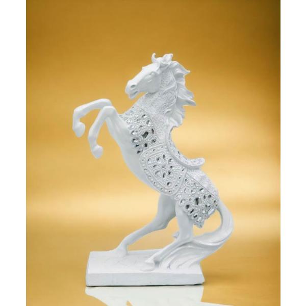 馬の置物 オブジェ ホワイトホース 風水 縁起物 オーナメント