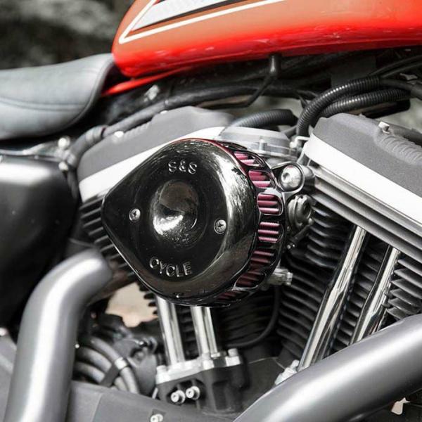 S&S ブラック ミニティアドロップ ステルスエアクリーナー 1991〜2006