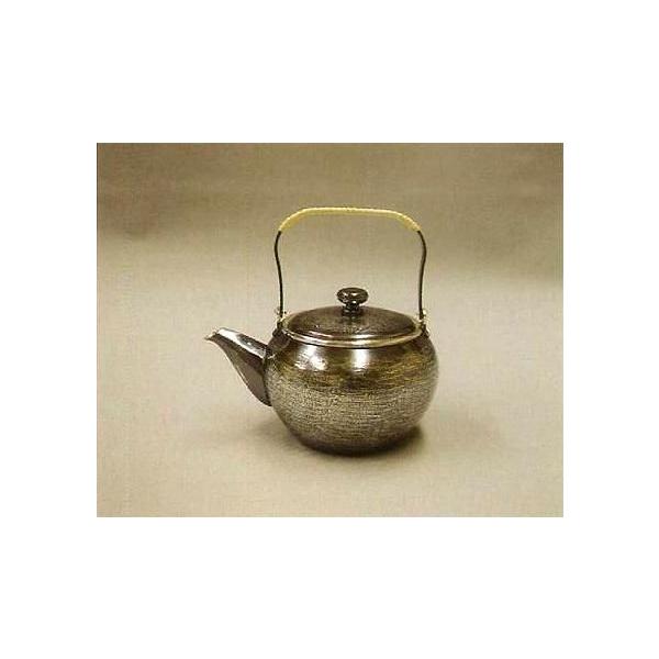いぶし銀茶仙鎚目紋様急須ツル手360cc洋銀製日本製 : 雑貨ギフト