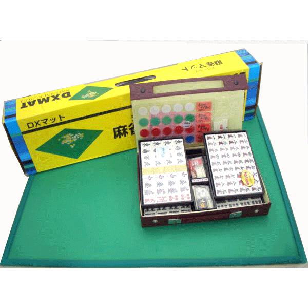 手打ち麻雀セット DX麻雀マットと麻雀牌水仙 やきとりマーク4枚つき