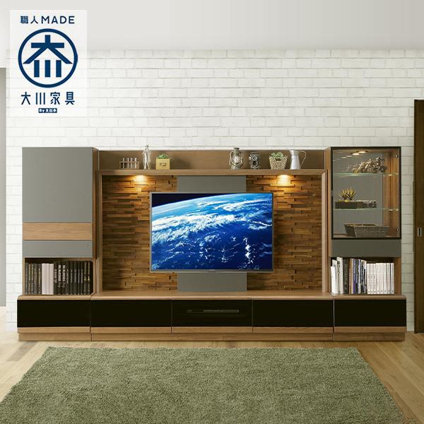 テレビボード ハイタイプ 3点セット 200cm 60cm 日本製 国産 壁面収納