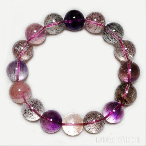 スーパーセブンブレスレット14mm玉 super seven/パワーストーン,天然石