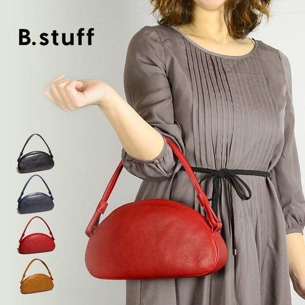 ビースタッフ ハンドバッグ 黒 赤 紺 本革 B.stuff レディース 5867RC