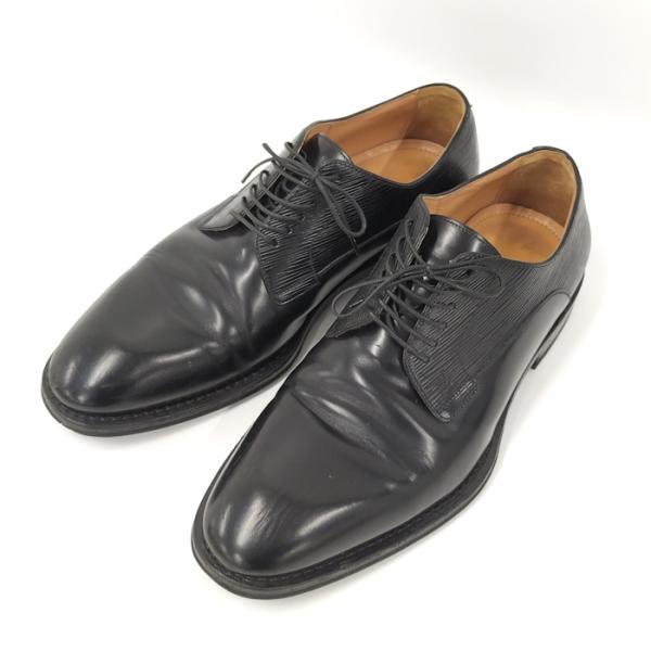 VUITTON LOUIS レザー ルイヴィトン バレエシューズ LVパンチング