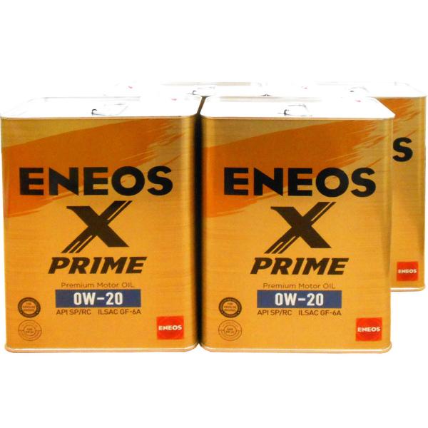 4缶セット】 ENEOS X PRIME (エックスプライム) エンジンオイル 0W-20