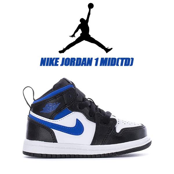 エア ジョーダン 1 NIKE JORDAN MID(TD) white/racer blue-black