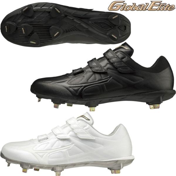 MIZUNO（ミズノ） ブラック26、28cmのみ 野球 3本ベルト 埋込み金具