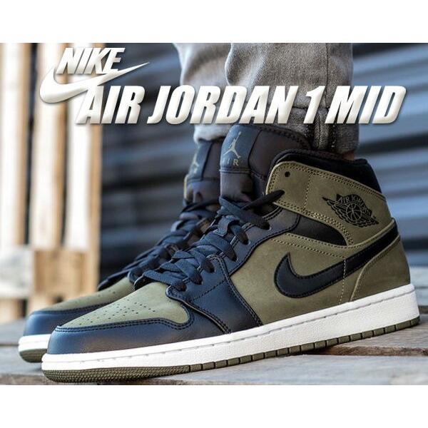 Jordan ナイキ エアジョーダン 1 NIKE AIR JORDAN MID olive canvas