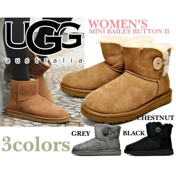 UGG（アグ） ブーツ レディース ムートンブーツ ミニ ベイリーボタン