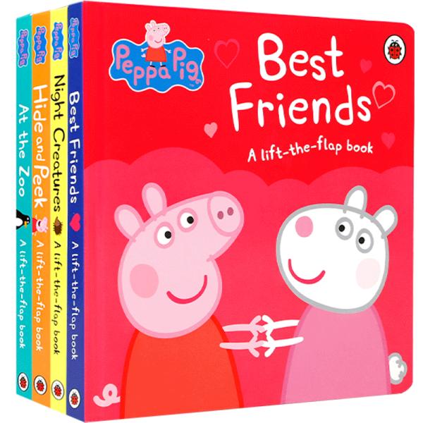 PEPPA PIG ペッパピッグ ボードブック 4冊 セット 英語絵本 めくって