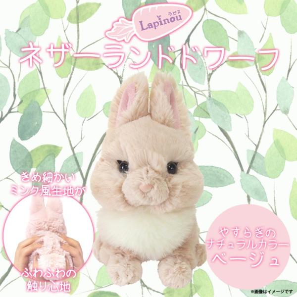 ぬいぐるみ うさぎ ウサギ ネザーランドドワーフ ベージュ P-6422 子