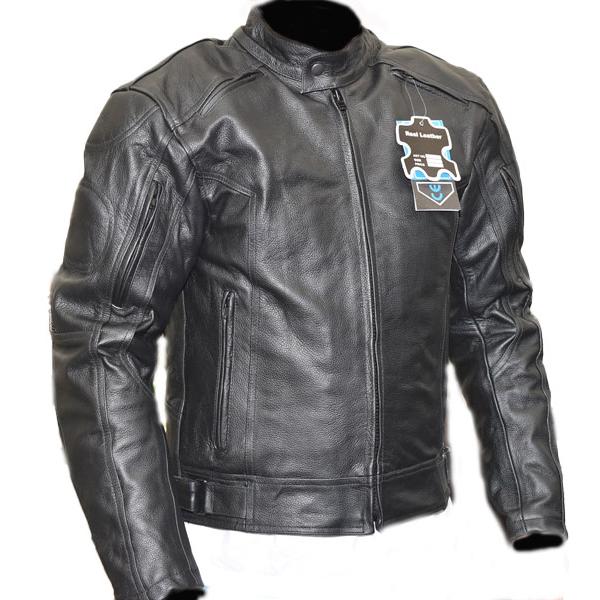 激シブ 完全防備牛革プロテクター黒 本革 ハイブリッド ライダース