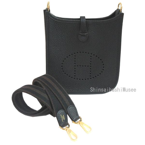 エヴリン ≪ 新品 ≫ エルメス ミニ 16 TPM ブラック 黒 ゴールド金具