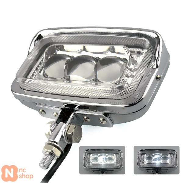 並行輸入品】 スクエアLEDヘッドライトHI/LOビームレトロヘッドランプ