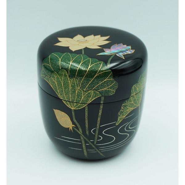 茶道具 棗 中棗 蓮蒔絵 黒川和禅 桐箱 : 新古茶道具 さかい ヤフー店