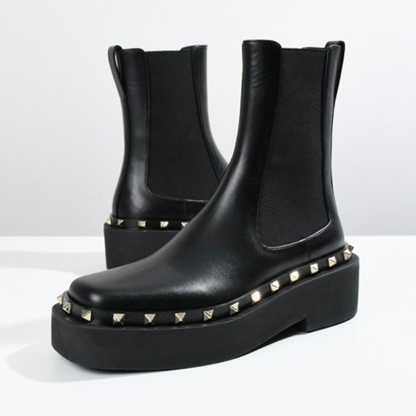 VALENTINO（ヴァレンティノ） ブーツ シューズ スタッズアンクルブーツ