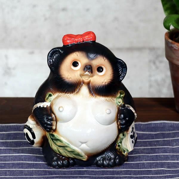 信楽焼 狸 陶器 たぬき タヌキ 開運 かわいい 和風 商売繁盛 女の子
